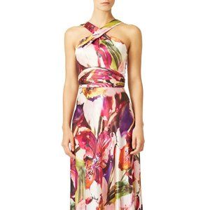 Theia Hibiscus Floral Gown